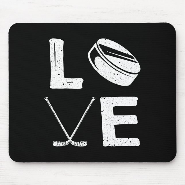 Fun Hockey Design für Kinder Männer Eishockey Pl Mousepad (Vorne)