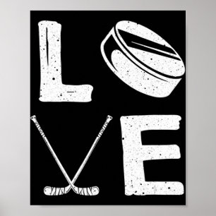 Fun Hockey Design für Kinder Männer Eishockey Pl Poster