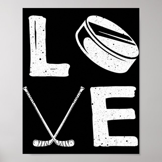 Fun Hockey Design für Kinder Männer Eishockey Pl Poster (Vorne)