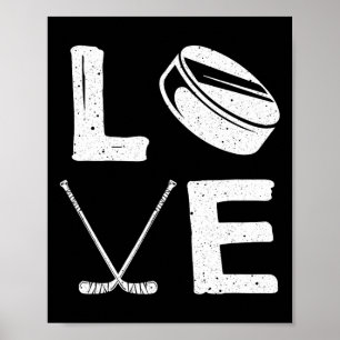 Fun Hockey Design für Kinder Männer Eishockey Pl Poster