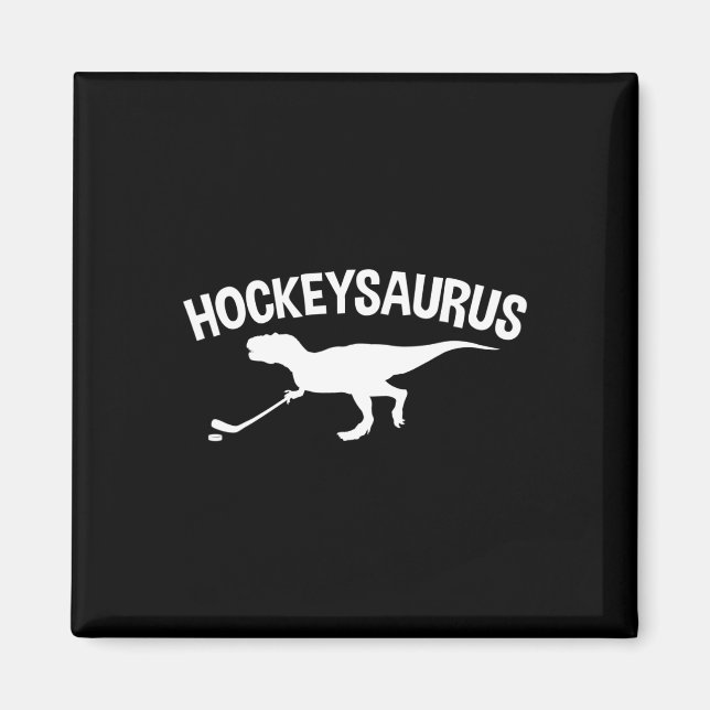 Fun Hockey Dinosaur Hockeysaurus Geschenk Magnet (Vorne)