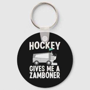 Fun Hockey gibt mir eine Zamboner Hockey Player Wi Schlüsselanhänger