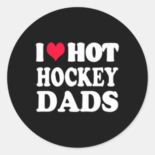 Fun Hockey I Liebe Hot Hockey Vater Runder Aufkleber