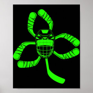 Fun Hockey Kleeblatt St Patrick Day Geschenke für  Poster