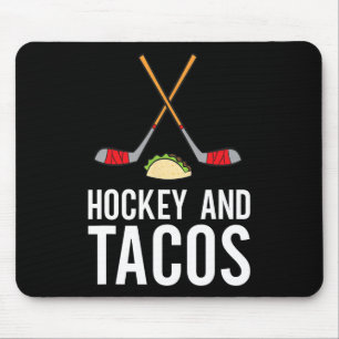 Fun Hockey Lover Hockey und Tacos Eishockey Mousepad