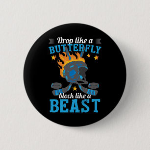 Fun Hockey Player Eishockey Lover Coach Button
