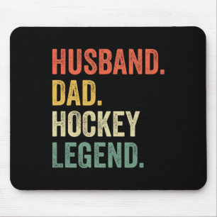 Fun Hockey Player Husband Vater Hockey Legend Vint Mousepad