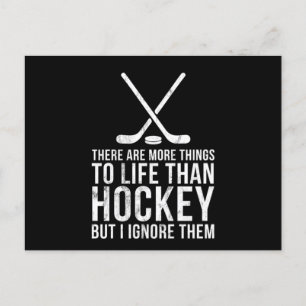 Fun Hockey Stuff Funny more to Life Sports Geschen Postkarte