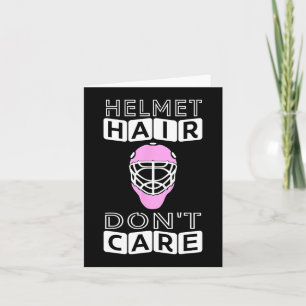 Fun Hockey Women Pink Helmet Goalie Mask Geschenk Karte