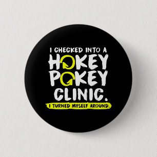 Fun Hokey Pokey Klinik Hockey Pokey Geschenk Button