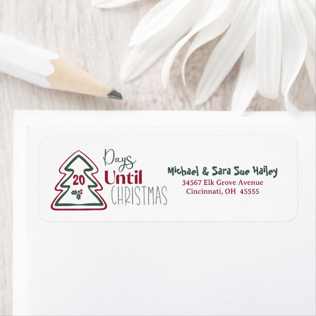 Fun Holiday Red Green Christmas Return Address (Insitu)