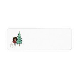 Fun Holiday Return Labels Black Girl
