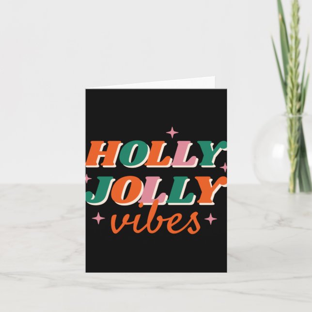 Fun Holly Jolly Vibes Christmas Design Toddler T S Karte (Vorderseite)