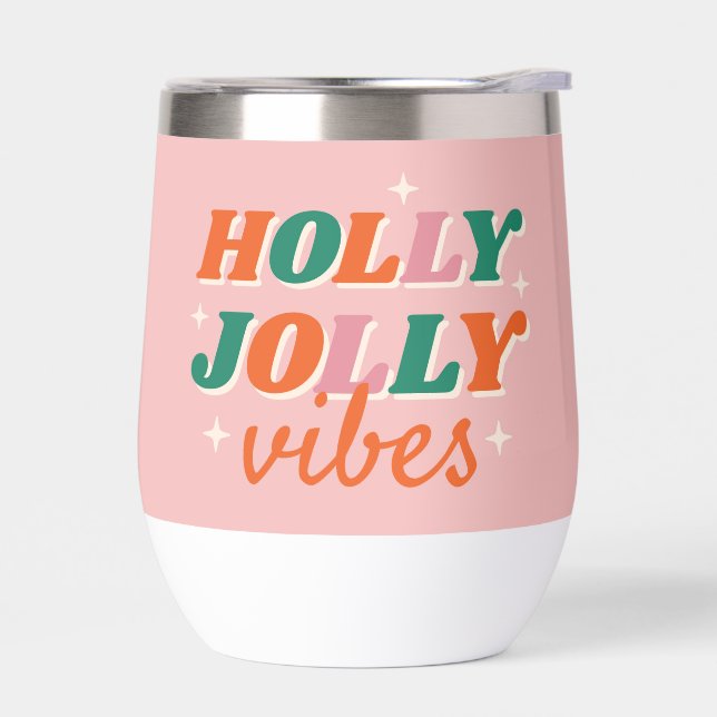 Fun Holly Jolly Vibes Weihnachtsdesign (Links)