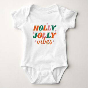 Fun Holly Jolly Vibes Weihnachtsdesign Baby Strampler