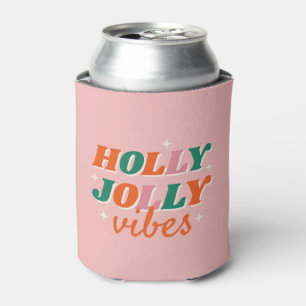 Fun Holly Jolly Vibes Weihnachtsdesign Dosenkühler