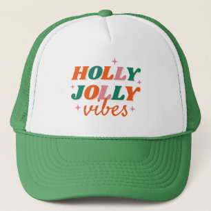 Fun Holly Jolly Vibes Weihnachtsdesign Truckerkappe