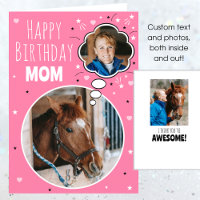 Fun Horn Mama Geburtstag Denkblase Foto Rosa