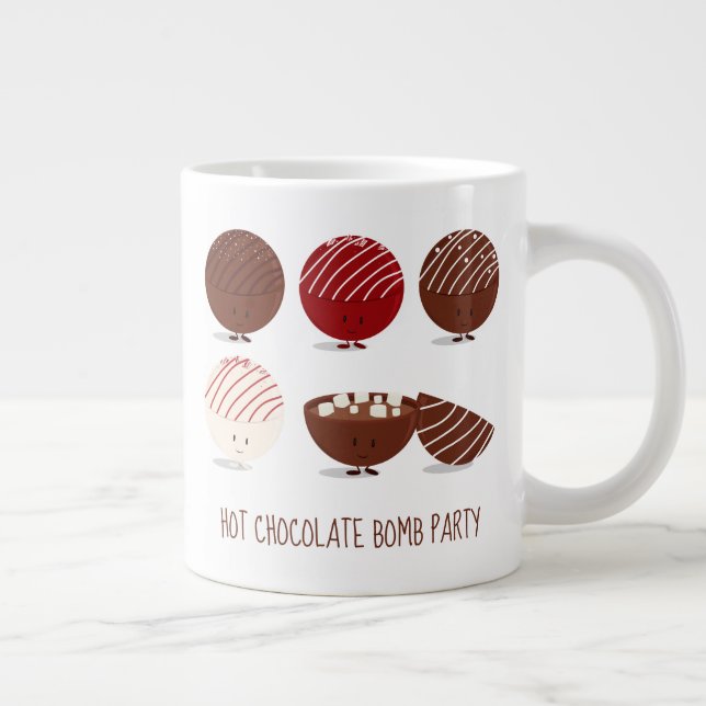 Fun Hot Chocolate Bomb Party Jumbo-Tasse (Rechts)