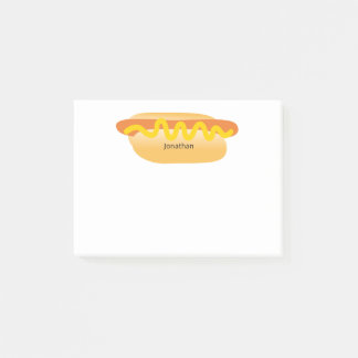 Fun Hot Dog Individuelle Name Post-it Klebezettel