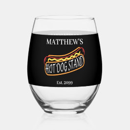 Fun Hot Dog Stand Trinkbehälter Cocktail Weinglas Ohne Stiel