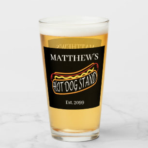 Fun Hot Dog Stand Trinkbehälter Soda Beer Pint Glas