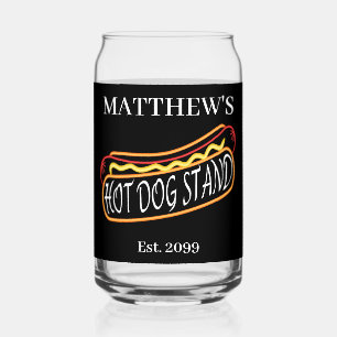 Fun Hot Dog Stand Trinkbehälter Soda Tumblers Bril Dosenglas