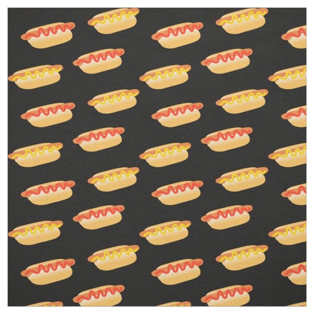 Fun Hot Dogs Polka Dots Stoff (Muster)