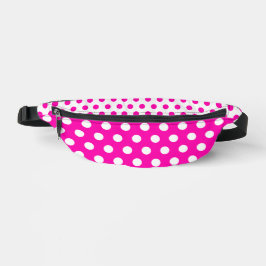 Fun Hot Pink und White Polka Punkte oder benutzerd Bauchtasche