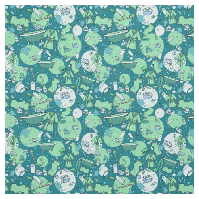 Fun Hot Tub blaues Muster Stoff (Muster)