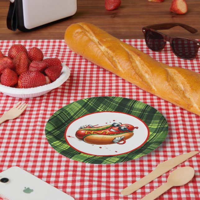Fun Hotdog Liebhaber Party Pappteller (Picknick)