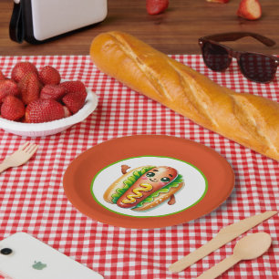 Fun Hotdog Liebhaber Party Pappteller
