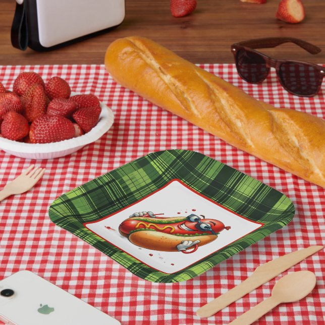 Fun Hotdog Liebhaber Party Pappteller (Picknick)