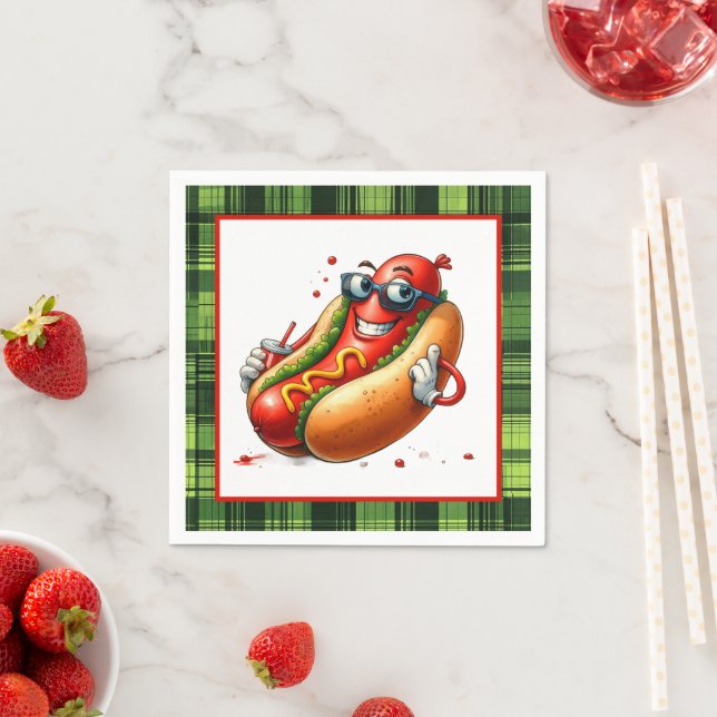 Fun Hotdog Liebhaber Party Serviette (Beispiel)