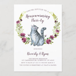 Fun Housewärming Purrty Party Cat Thema Einladung