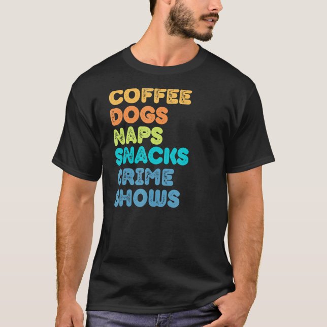 Fun Hund Mama Hund Vater Kaffee Nickerchen Snacks  T-Shirt (Vorderseite)