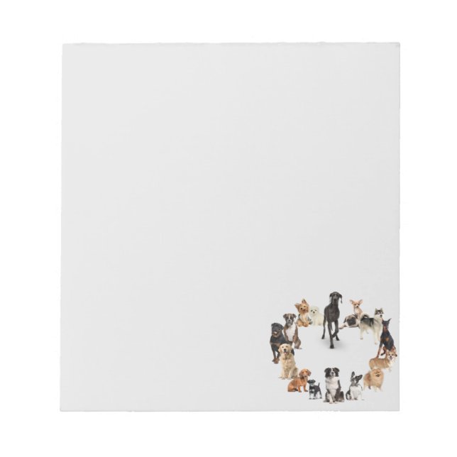 Fun Hund Rasse Haustiere Hund Notizblock (Vorderseite)