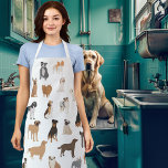 Fun Hund Rassen Muster Pet Services Schürze<br><div class="desc">Dieses Design kann personalisiert werden, indem Sie die Option Anpassen auswählen, um Text hinzuzufügen oder andere Änderungen vorzunehmen. Wenn dieses Produkt die Möglichkeit hat, das Design auf einen anderen Gegenstand zu übertragen, stellen Sie bitte sicher, dass das Design bei Bedarf angepasst wird. Kontaktieren Sie mich unter colorflowcreations@gmail.com , wenn Sie...</div>