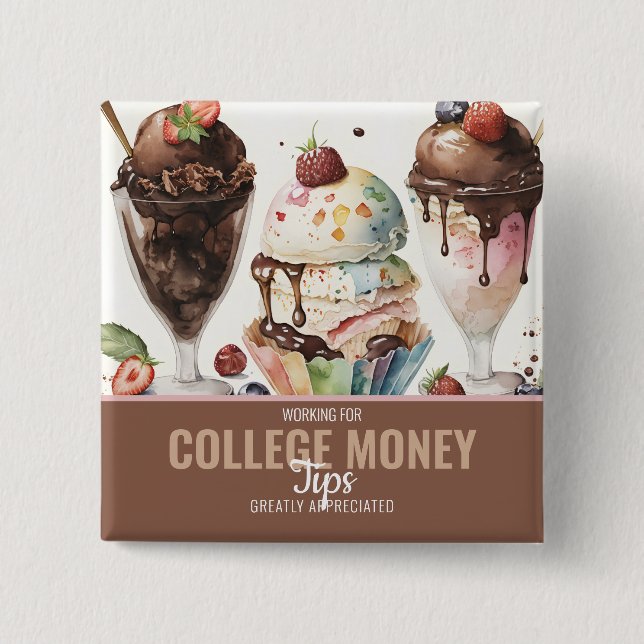 FUN ICE CREAM, Tipps geschätzt, Uni Geld Button (Vorderseite)