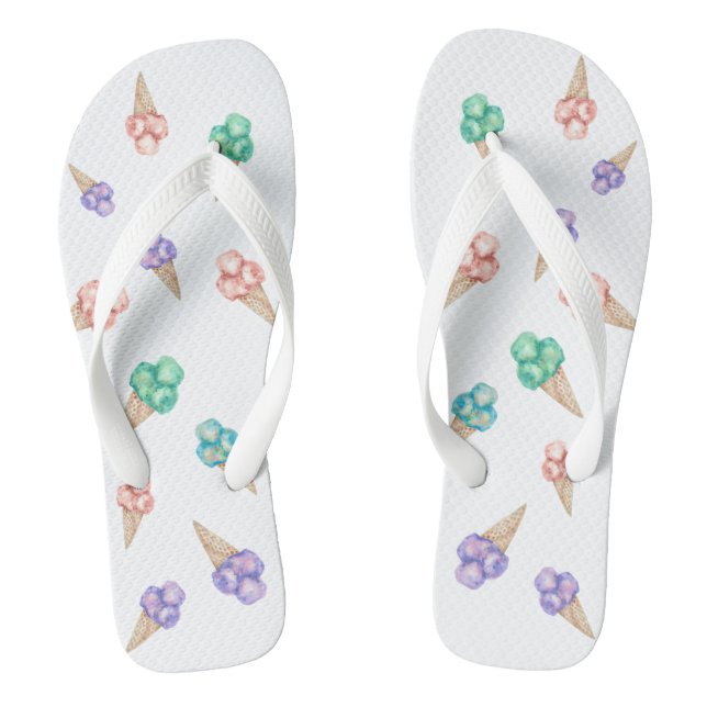 Fun Ice Creme Sommer Gastgeschenk Flip Flops (Fußbett)