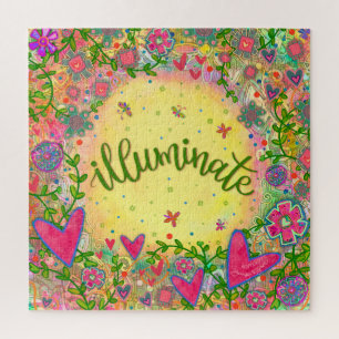 Fun Illuminate Hearts Blume Niedlich Inspirivity Puzzle