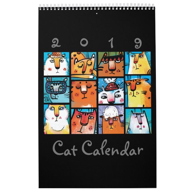 Fun Illustriert Cat Calendar Kalender (Titelbild)