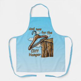 Fun Image of Cliff Hanger with Playful Wordplay Schürze