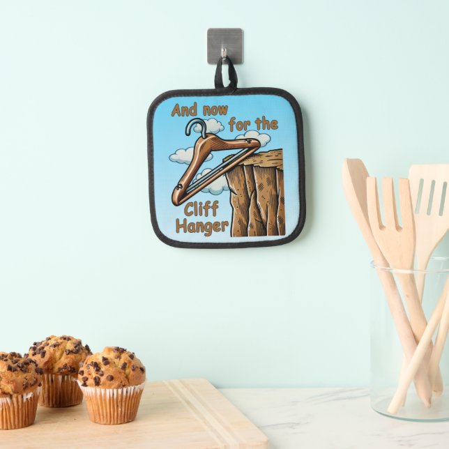 Fun Image of Cliff Hanger with Playful Wordplay Topflappen (Insitu (Hängend))