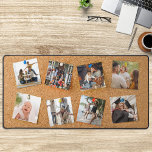 Fun Imitate Cork Bulletin Board Multi-Foto Schreibtischunterlage<br><div class="desc">Spaß und einzigartige Weise acht Keepake Fotos auf diesem Imitat "cork board" Schreibtisch matt anzeigen! Fotos haben ein realistisches Aussehen,  einschließlich Push-Buttone.</div>