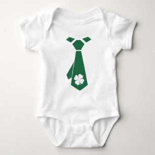 Fun Imitate Kleeblatt Krawatte St. Patrick's Day Baby Strampler