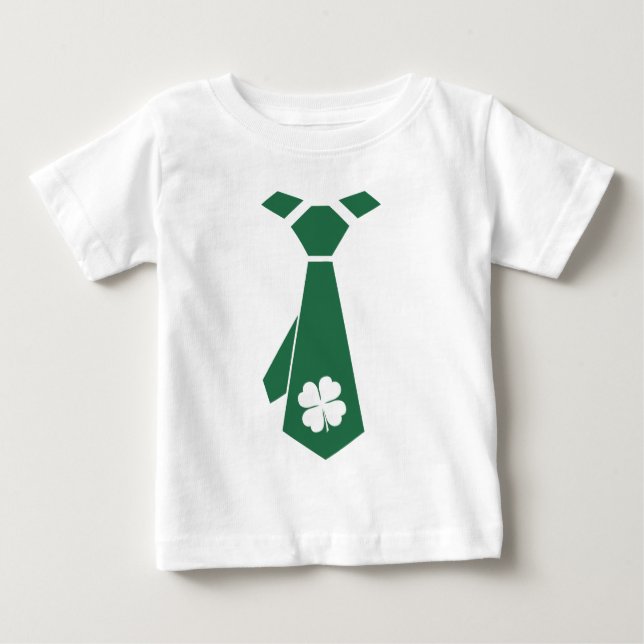 Fun Imitate Kleeblatt Krawatte St.Patrick's Day Baby T-shirt (Vorderseite)