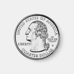 Fun Imitate Quarter Coin Kühlschrank Magnet