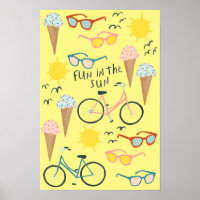 FUN IN DER SONNE Niedliche Farben Sommerzeit Kunst