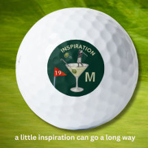 Fun Inspirational 19th Hole Cocktail Monogram 